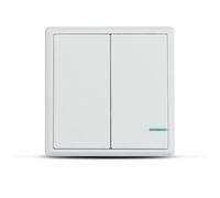 V-TAC Interruttore Wireless a Doppio Tasto con Sensore Colore Bianco IP54