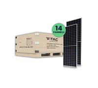 V-Tac Kit 6,30kW Pannelli Solari Fotovoltaici 36V 450W 144 Celle IP68