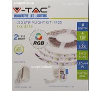 V-TAC KIT STRISCIA LED MULTICOLORE RGB 300 LED 5050 + CONTROLLER + ALIMENTATORE [EEK: A+]