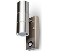 LAMPADA DA PARETE 2 ATTACCO GU10 INOX CON SENSORE MOVIMENTO VT-7622PIR-LED7503 V-TAC
