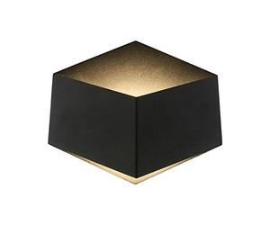 V-TAC - Lampada da parete decorativa a LED, 3 W, con alloggiamento nero, compatibile con sensori, bella lampada moderna per soggiorno, camera da letto, ufficio, reception 3000 K, bianco caldo