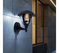 V-Tac Lampada Da Parete Laterna Per Esterni Nera IP44 20 cm Vetro E27 [EEK: Non valutato]