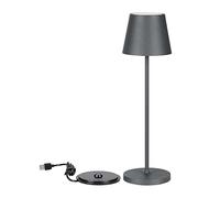 VT-7522 Lampada da tavolo poldina led 2W bianco caldo 3000K con batteria 4400mA Wireless Charging pulsante on/off dimmerabile touch colore grigio IP54 - sku 7653 - Grigio - V-tac