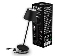 LAMPADA DA TAVOLO LED 2W CALDA RICARICA WIRELESS NERA VT-7522-LED7652 V-TAC