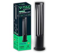 V-TAC Lampada LED da Giardino 10W con Fissaggio a Terra - [ Design Super Elegante ] - Altezza 80 cm - in Alluminio - Impermeabile IP65-1000 Lumen - Faro LED COB per Casa e Cortile - Luce Calda 3000K
