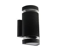 PORTALAMPADA DA PARETE NERO PER 2 LAMPADINE ATTACCO E27 IP44 VT-967 -LED93573 V-TAC