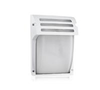 V-TAC Lampada LED da Muro con Portalampada E27 (Max 60W) Colore Bianco Vetro Satinato IP44