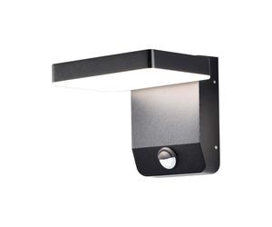V-TAC Lampada LED da Muro Quadrata 17W 150LM/W con Sensore Colore Nero 3000K IP6