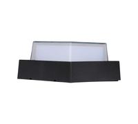 7W LED Wall Light 3000K Black Square IP65