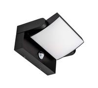 V-TAC Lampada LED da Muro Rettangolare 17W 120LM/W Con Sensore PIR Colore Nero Ruotabile 3000K IP65