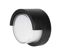V-TAC Lampada LED da Muro Rotonda 12W con Diffusore Semicoperto Colore Nero 4000K IP65