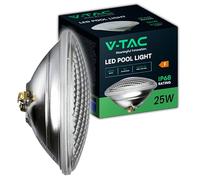 V-TAC Lampada Led da Piscina 25W - PAR56 - Lampada in Vetro Antiurto per Illuminazione Piscine e Fontane - 2850 Lumen - Luce Subacquea - Risparmio Energetico - IP68 - Luce Fredda
