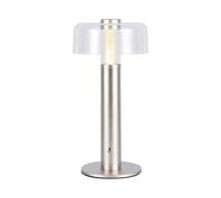 V-TAC Lampada LED da Tavolo 1W Colore Champagne e Bianco Trasparente Ricaricabile con USB C Touch Dimmerabile 3000K