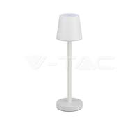 V-TAC Lampada LED da Tavolo 3W ricaricabile a batteria colore bianco USB C Touch