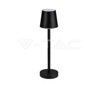 V-TAC Lampada LED da Tavolo 3W Colore Nero ricaricabile con Micro-USB Touch Dimmerabile 4000K