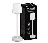 V-TAC Lampada LED da Tavolo 3W ricaricabile a batteria colore bianco USB C Touch