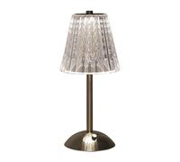 V-TAC Lampada LED da Tavolo 2.4W 130*295mm Colore Nichel Sabbia Ricaricabile con USB C Touch Dimmerabile 3in1