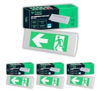 V-TAC Lampada LED d'Emergenza 3,8W - Plafoniera LED da Incasso per Sicurezza ed Emergenza con Batteria 25000 mAh - Montaggio Semplice a Parete - IP20 - Anti Blackout - Luce Fredda 6000K