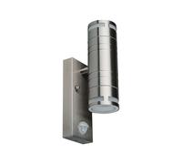 V-TAC Lampada LED Doppio da Muro con sensore e Portalampada 2*GU10 e GU5.3 (MR16) Corpo in acciaio Doppio Fascio Luminoso IP44