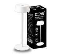 V-TAC Lampada LED Poldina da Tavolo 2W ricaricabile con USB C Touch Dimmerabile