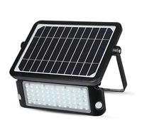 V-TAC Lampada LED Solare da Muro a Batteria 10W 60LED con Sensore di Movimento e Crepuscolare a Basi Inclinabili 4000K IP65