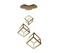 V-TAC Lampadario LED a 3 Cubi 46W 56*48.5*156cm Colore Oro
