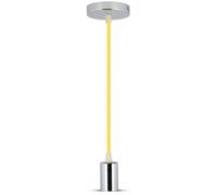 V-TAC -, serie Portalampada cromato vt-7338) lampada a sospensione cromo + Cavo, Ø36 x 60 mm giallo