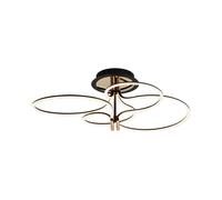V-TAC Lampadario LED a Plafone 36W dal Design Moderno in Metallo Colore Nero e Oro H290xD600x840mm 3000K