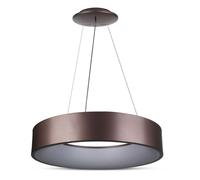 V-TAC Lampadario LED a Sospensione Circolare 25W in Metallo Colore Caffè d: 45cm h: 120cm 3000K