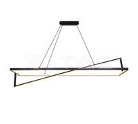 V-TAC VT-7756 Lampadario LED a Sospensione con 2 Rettangoli 45W in Metallo Colore Nero 114 * 22 * 150cm 3000K Triac Dimmerabile - 6906