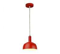 V-TAC Lampadario LED con Paralume in Alluminio e Portalampada E14 (Max 60W) Colore Rosso