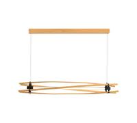 V-TAC Lampadario LED con Plafoniera a Sospensione 15W dal Design Moderno in Legno H1150x1200x120mm 3000K