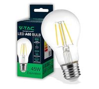 V-TAC Lampadina LED E27 6W A60 Filamento 3000K
