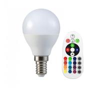 LAMPADINA LED E14 3,5W A BULBO MULTICOLORE RGB E BIANCO FREDDO RADIOCOMANDO VT-2234-LED2777 V-TAC
