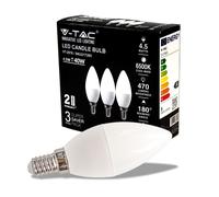V-TAC Lampadina LED E14 45W Candela 6500K (Box 3 Pezzi)