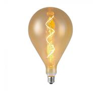 V-TAC Lampadina LED E27 4W A160 Filamento a Spirale con Vetro Ambrato 2700K