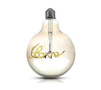 V-TAC Lampadina LED E27 5W G125 Filamento Ambrato Scritta Love 2200K