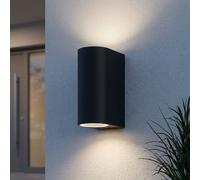 Lampada da parete a LED per esterni, lampada da giardino Up & Down, nero, alluminio, IP44