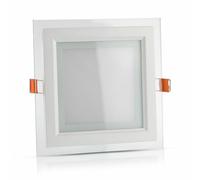 V-TAC Mini Faretto Pannello LED 18W Montaggio ad Incasso Quadrato in Vetro 3000K [EEK: G]