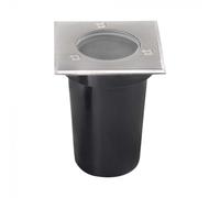 V-TAC VT-1127 Lampada segnapasso quadrata ad incasso portalampada interrata segnapassi calpestabile colore nero e acciaio GU10 IP67 - SKU 10375