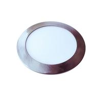 V-TAC Mini Pannello LED 24W Montaggio ad Incasso Rotondo Colore Nichel Satinato 4000K