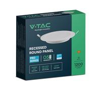 V-TAC Mini pannello LED - Samsung - Retroilluminazione - IP20 - Bianco - 12 W - 1200 lumen - 3000 K