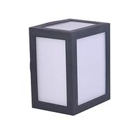 V-TAC Moderna lampada da parete per esterni, IP65, impermeabile, con alloggiamento grigio, per giardino, garage, corridoi e cancelli, 12 W, 6400 K, colore: bianco