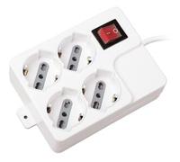 MULTIPRESA BIPASSO SCHUKO 4 POSTI CON INTERRUTTORE MULTICFG2-LED8748 V-TAC