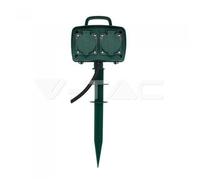 V-TAC MULTIPRESA DA GIARDINO CON 4 PRESE SCHUKO 3500W IMPERMEABILE CON PICCHETTO