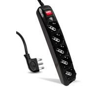 V-TAC Multipresa Elettrica Nera 5 Prese con Interruttore e Cavo da 1,5 Metri - 5 Prese 10/16A Bipasso + Schuko - Spina 16A - Ciabatta Multipresa - Presa Elettrica per Casa, Ufficio - Colore Nero