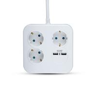 V-TAC VT-1153-2 Multipresa ciabatta 3 posti EU standard 10A + 2 prese USB cavo 1