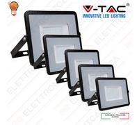 V-TAC OPTONICA NERO FARO FARETTO LED SMD 10W 20W 30W 50W 100W SLIM DA ESTERNO IP