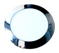 V-TAC - Pannello Led Incasso Rotondo Cromato 30cm 24w Smd Con Driver Luce Naturale 4000k Vt-2407ch 6353