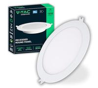 V-TAC Pannello LED Piccolo da Incasso Rotondo 18W - Chip Samsung - Diametro 220 mm - 1850 Lumen - IP20 - per Soffitto, Casa, Ufficio - Mini Plafoniera Lampada - Luce Bianca Naturale 4000K